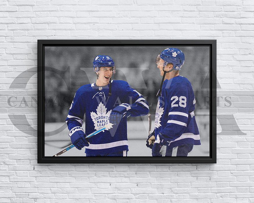 Mitch Marner Black & White Canvas Art Ice hockey Canvas Wall Art
