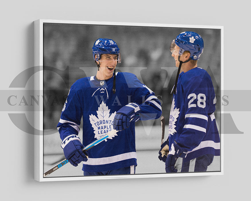 Mitch Marner Black & White Canvas Art Ice hockey Canvas Wall Art