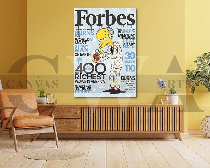 Mr. Burns Canvas Wall Art