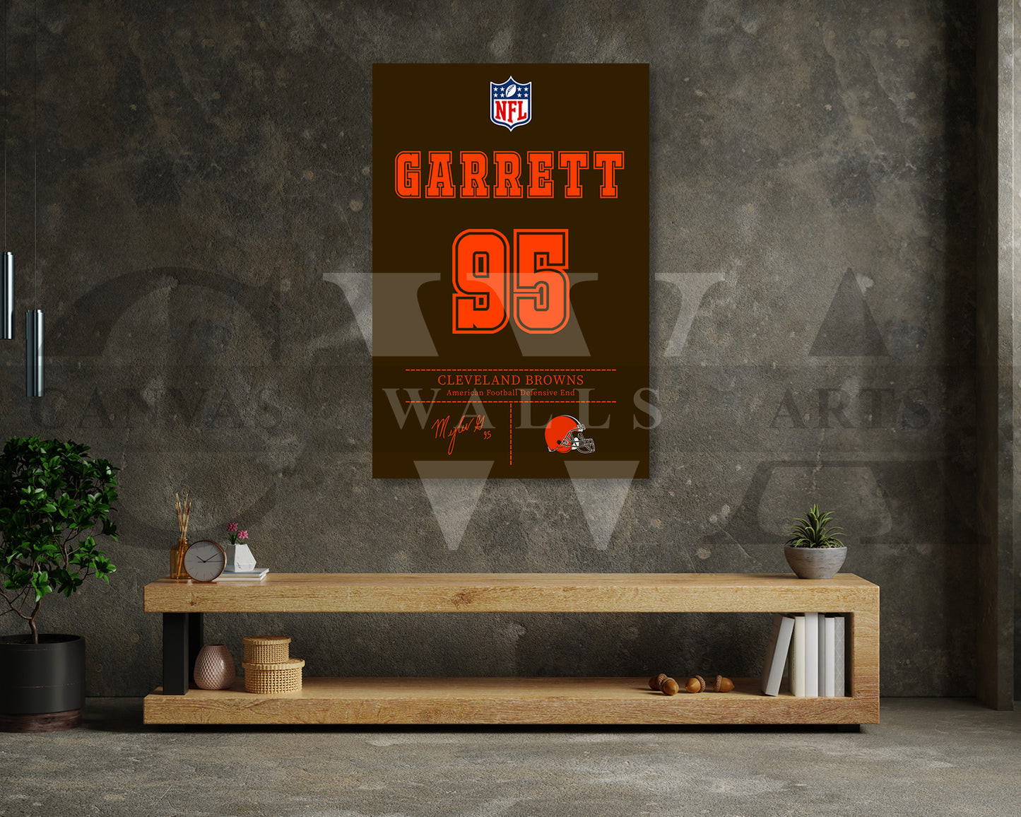 Myles Garrett Jersey Canvas Wall Art NFL Jersey Poster Print American Football Jersey Sports Canvas Print