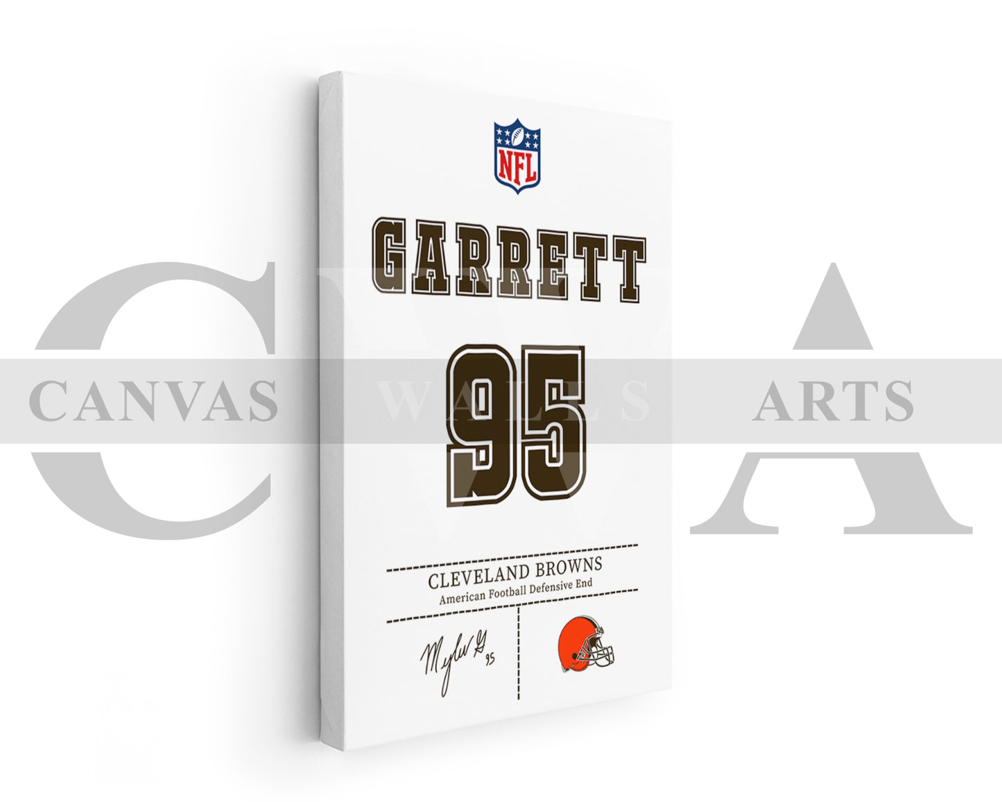Myles Garrett Jersey Canvas Wall Art NFL Jersey Poster Print Canvas Frame Ready To Hang