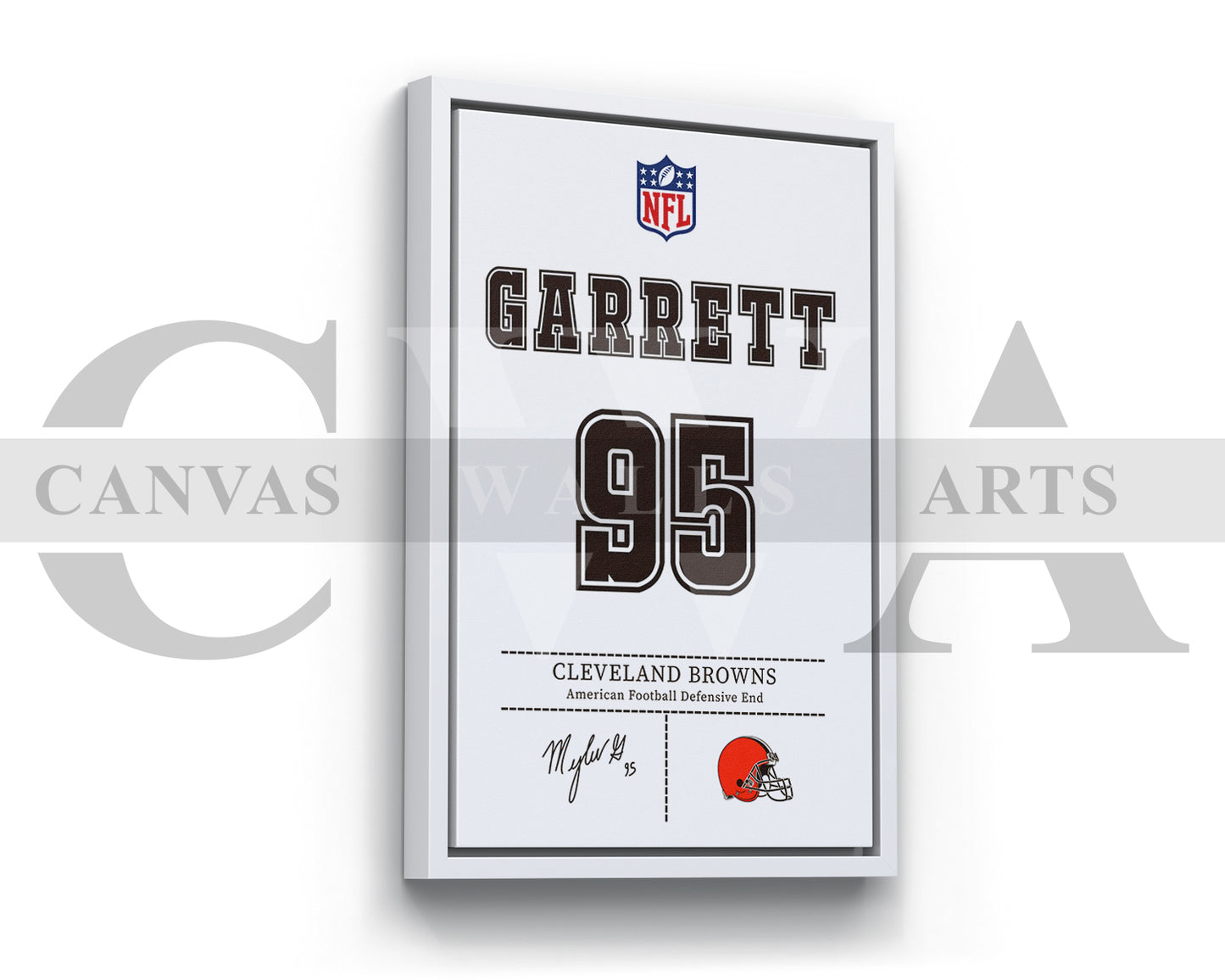 Myles Garrett Jersey Canvas Wall Art NFL Jersey Poster Print Canvas Frame Ready To Hang