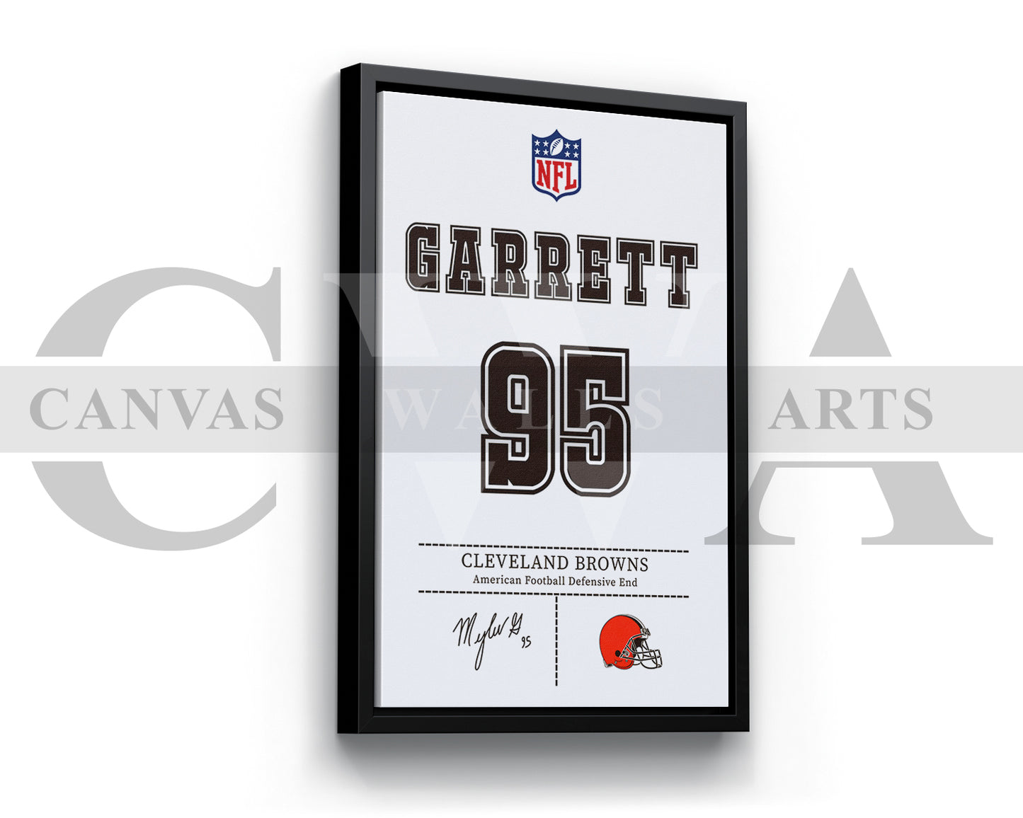 Myles Garrett Jersey Canvas Wall Art NFL Jersey Poster Print Canvas Frame Ready To Hang