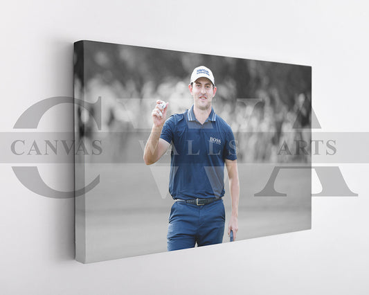 Patrick Cantlay Black & White Canvas Art Golf Canvas Wall Art
