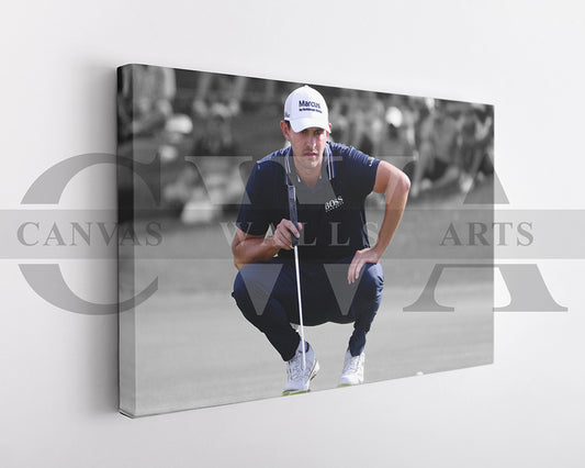 Patrick Cantlay Black & White Canvas Art Golf Canvas Wall Art