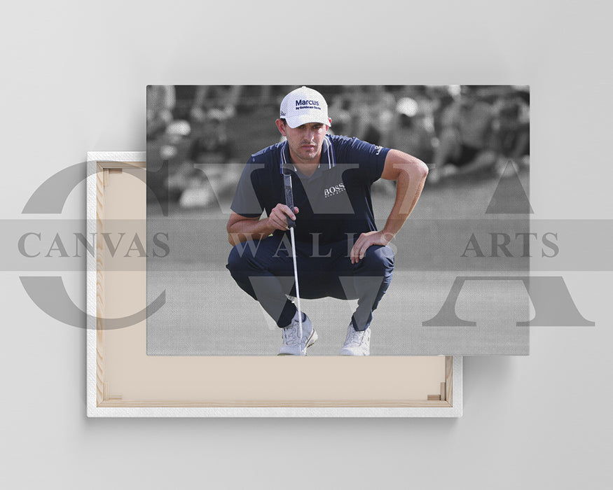 Patrick Cantlay Black & White Canvas Art Golf Canvas Wall Art