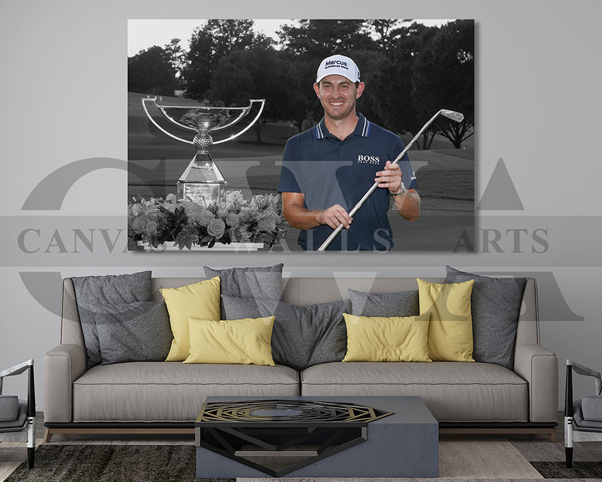 Patrick Cantlay Black & White Canvas Art Golf Canvas Wall Art