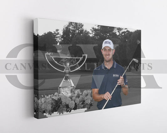 Patrick Cantlay Black & White Canvas Art Golf Canvas Wall Art