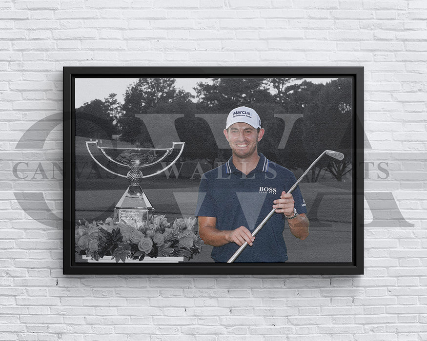 Patrick Cantlay Black & White Canvas Art Golf Canvas Wall Art