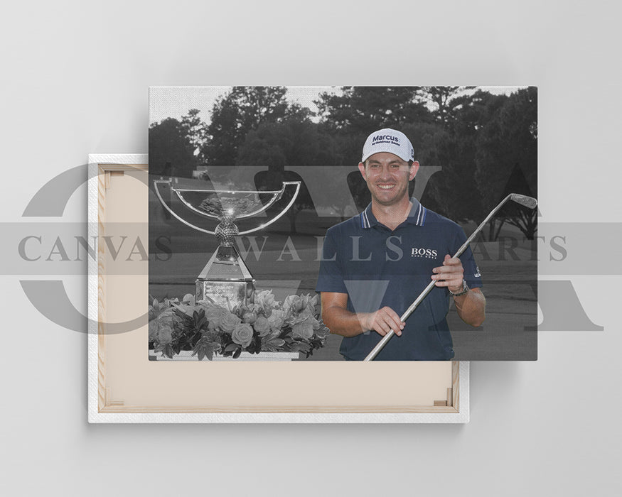 Patrick Cantlay Black & White Canvas Art Golf Canvas Wall Art