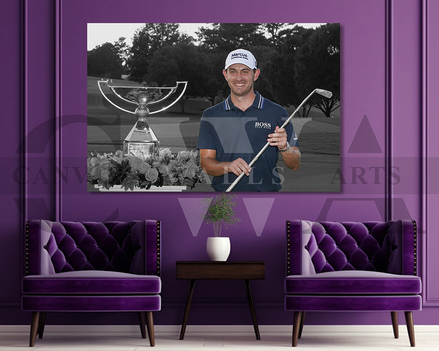 Patrick Cantlay Black & White Canvas Art Golf Canvas Wall Art