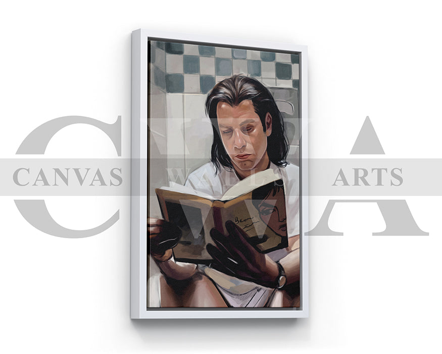 Pulp Fiction Toilet Canvas Wall Art