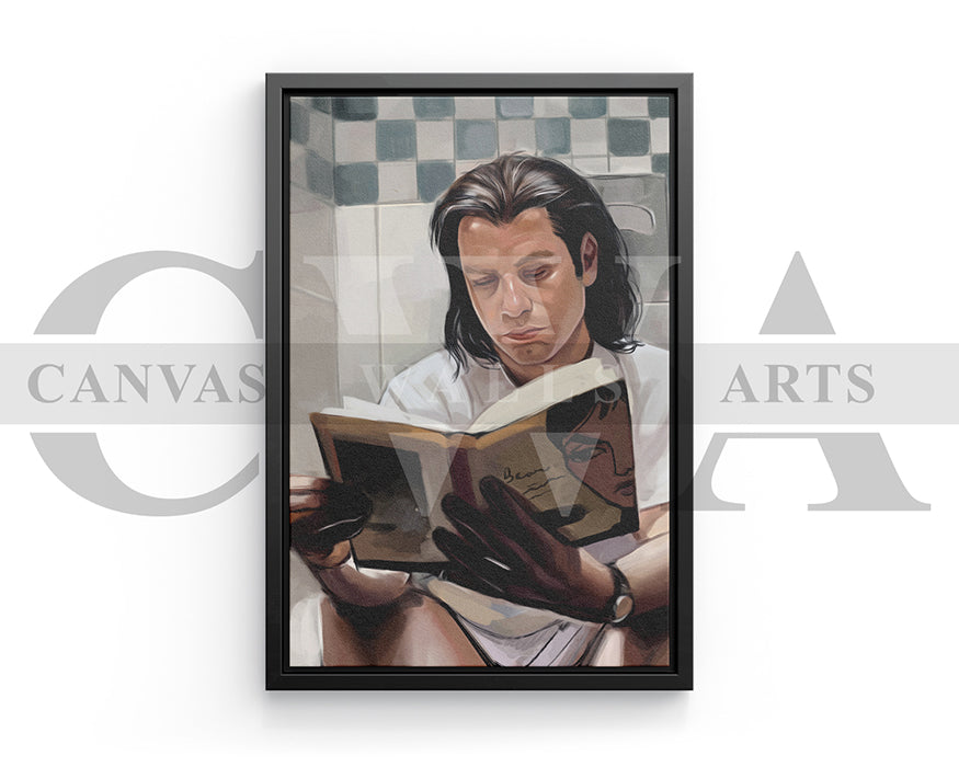 Pulp Fiction Toilet Canvas Wall Art
