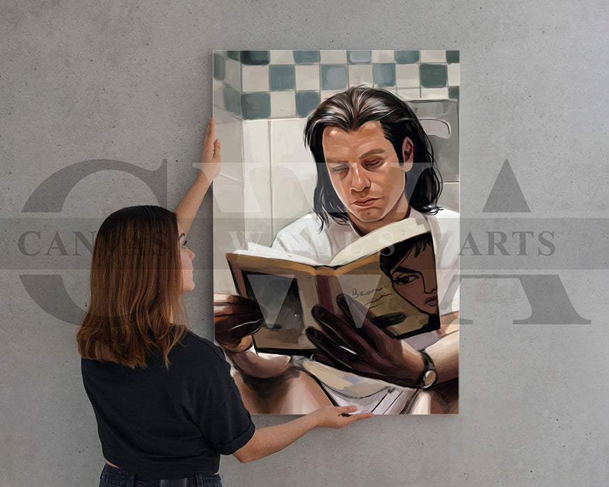 Pulp Fiction Toilet Canvas Wall Art