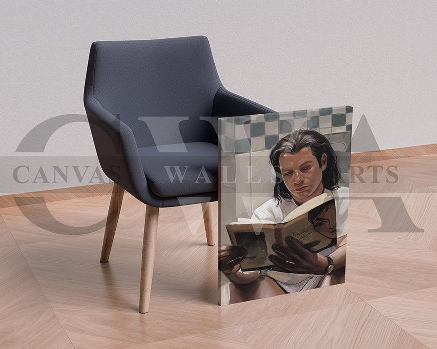 Pulp Fiction Toilet Canvas Wall Art