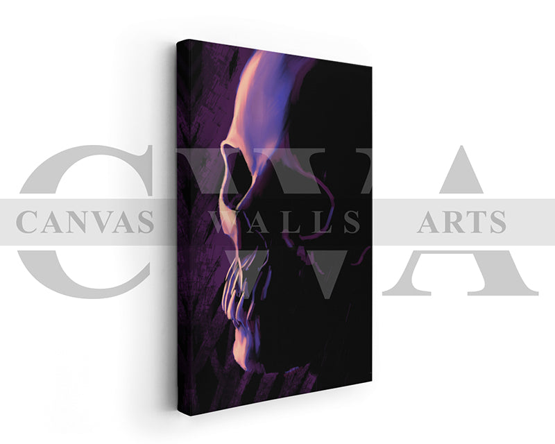 Purple Skull Canvas Wall Art Abstract Poster