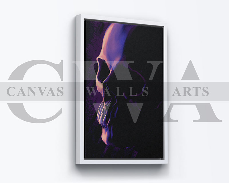 Purple Skull Canvas Wall Art Abstract Poster