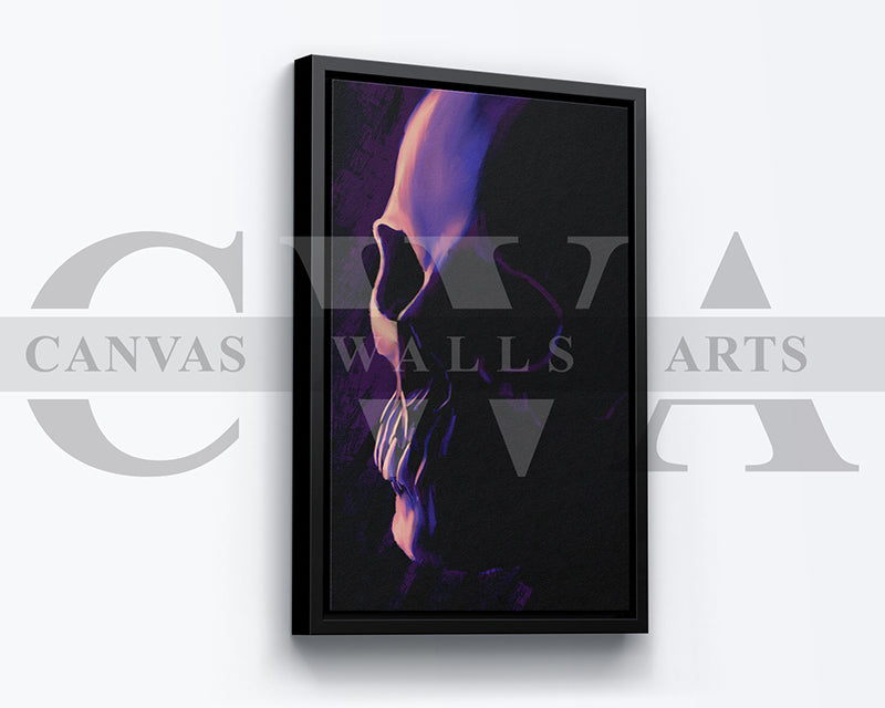 Purple Skull Canvas Wall Art Abstract Poster