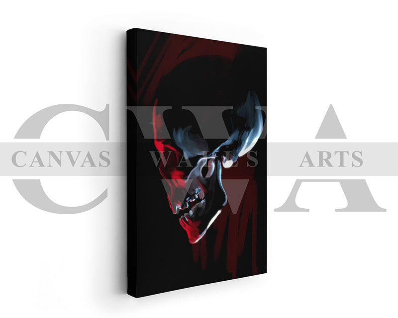 Red Skull Canvas Wall Art Abstract Poster