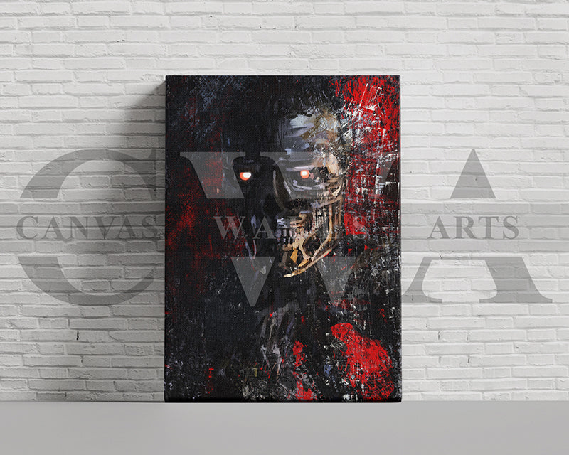 Red Skull Canvas Wall Art Abstract Poster