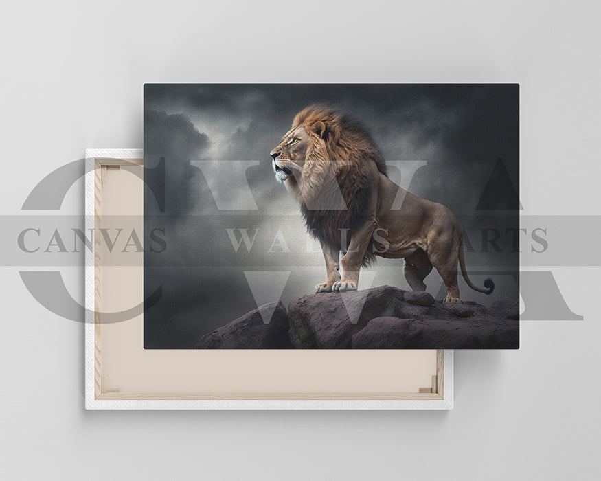 Roaring Lion Canvas Wall Art