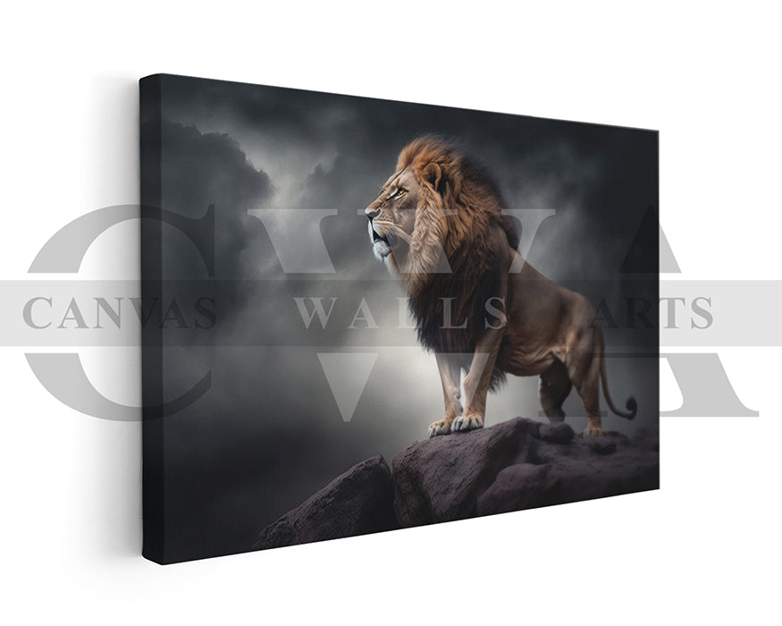Roaring Lion Canvas Wall Art