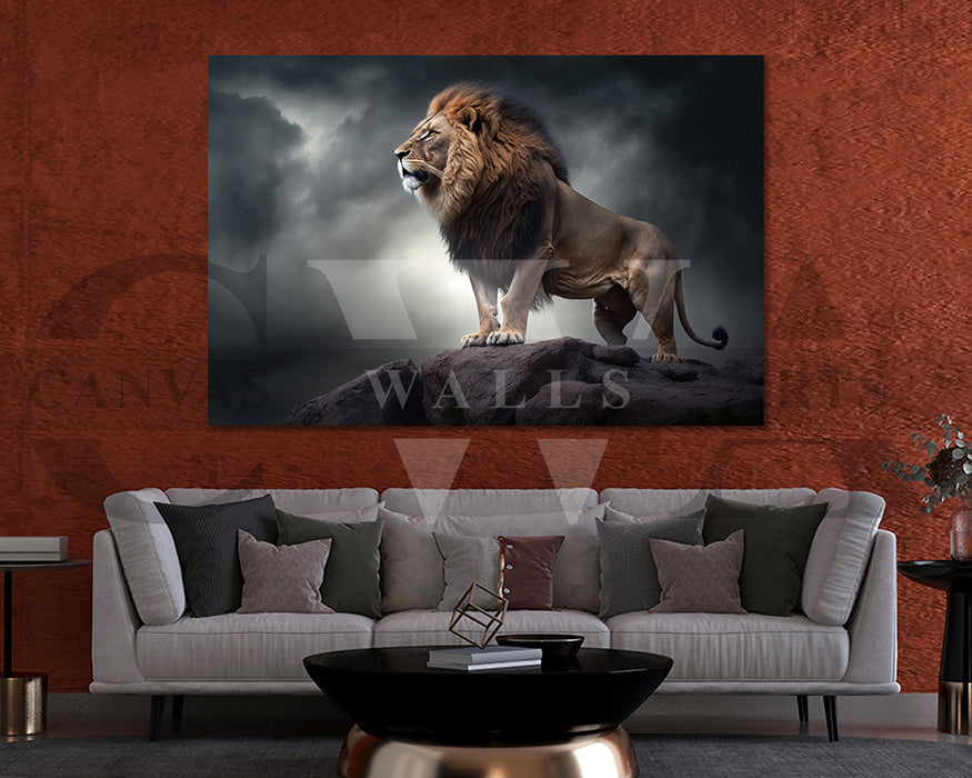 Roaring Lion Canvas Wall Art