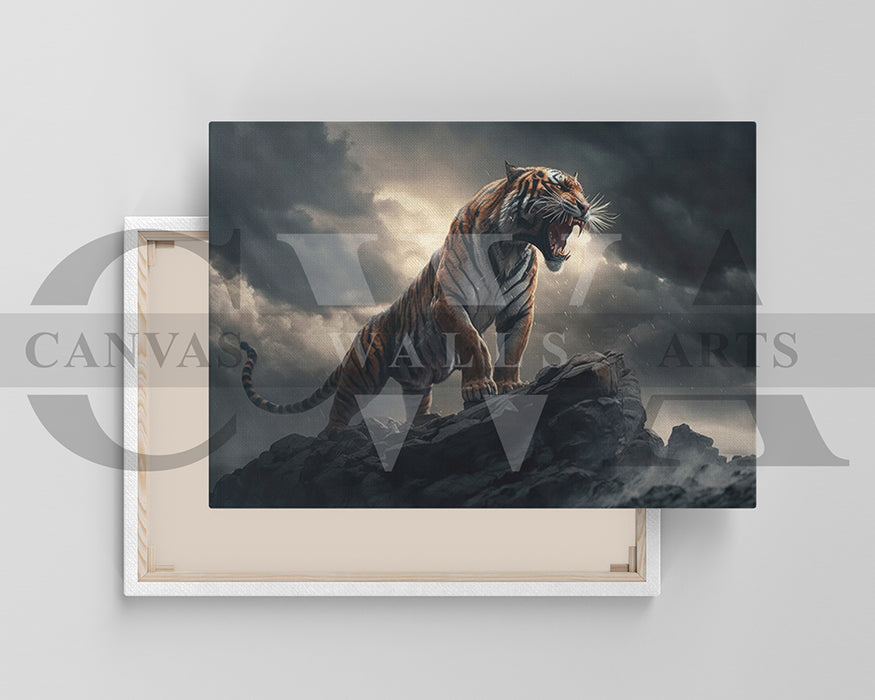 Roaring Tiger Canvas Wall Art