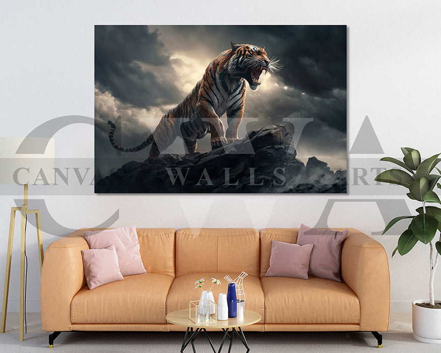 Roaring Tiger Canvas Wall Art