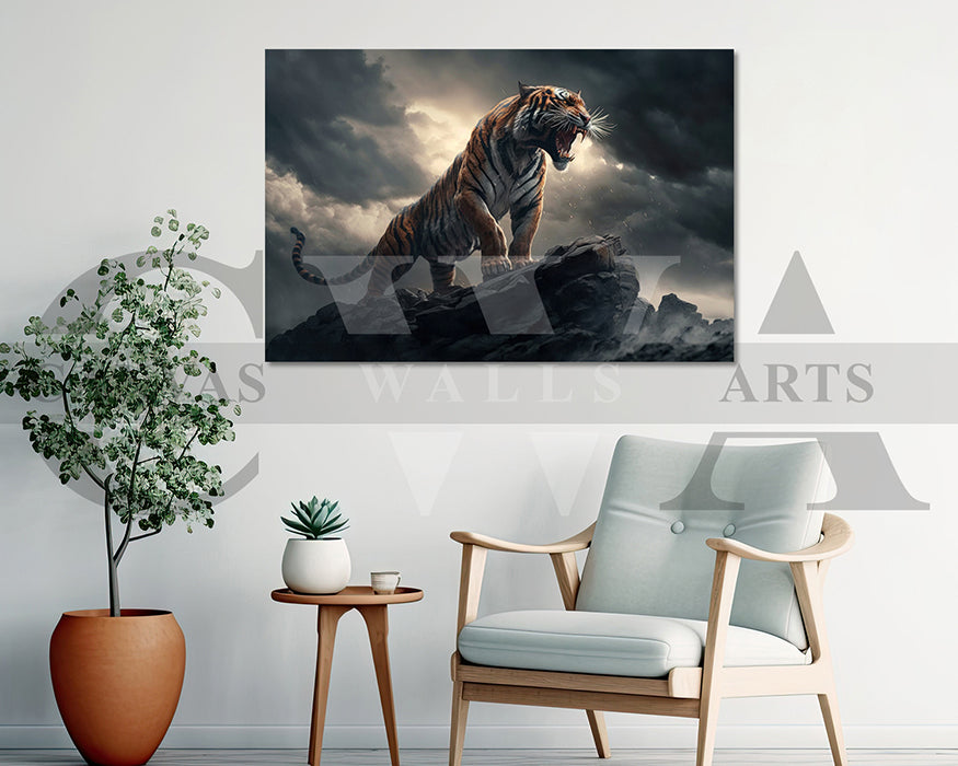 Roaring Tiger Canvas Wall Art