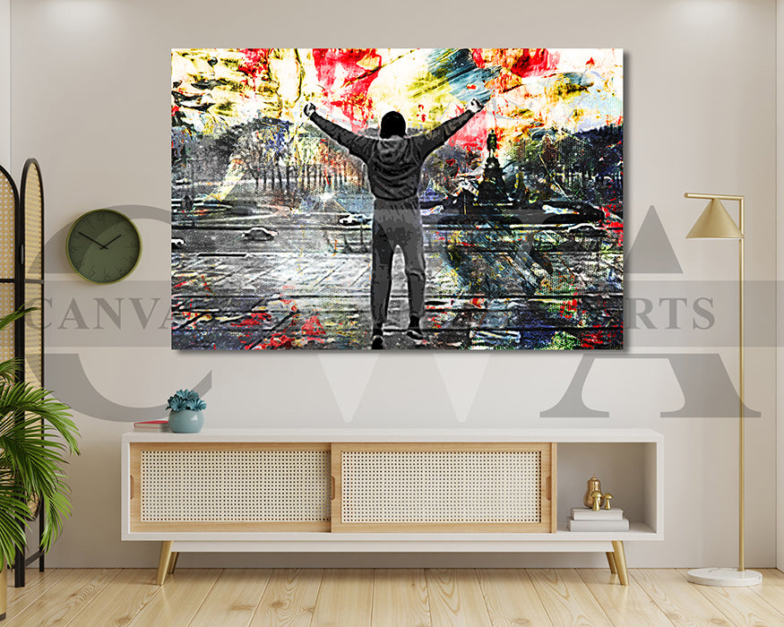 Rocky Canvas Wall Art Abstract Movie Poster