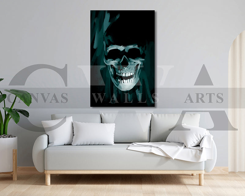 Skull Canvas Wall Art Abstract Poster