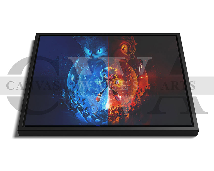 Sonic The Hedgehog 3 A Shadow in the Void Canvas Wall Art
