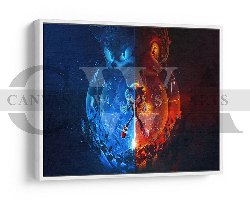 Sonic The Hedgehog 3 A Shadow in the Void Canvas Wall Art