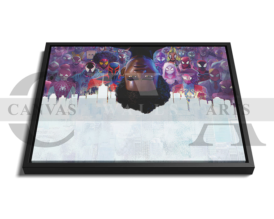 Spider-Man Across The Spider-verse Poster Canvas Wall Art
