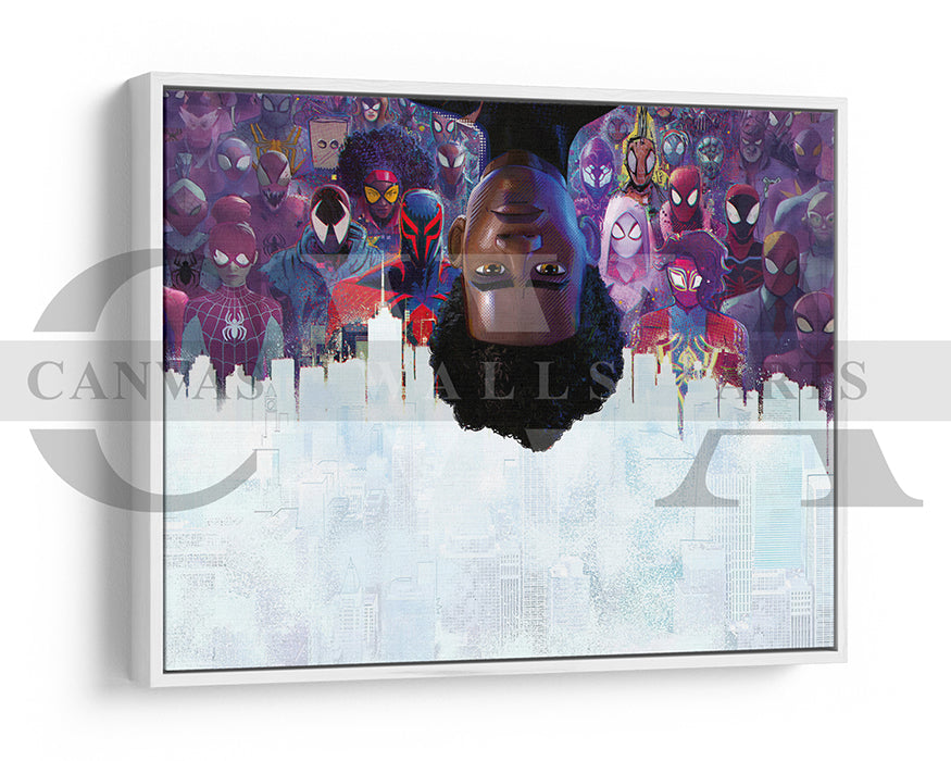 Spider-Man Across The Spider-verse Poster Canvas Wall Art