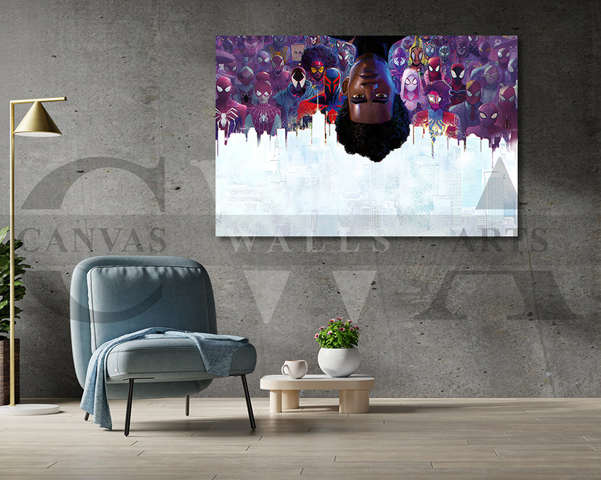 Spider-Man Across The Spider-verse Poster Canvas Wall Art