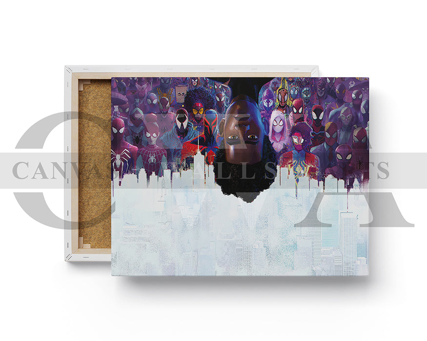 Spider-Man Across The Spider-verse Poster Canvas Wall Art