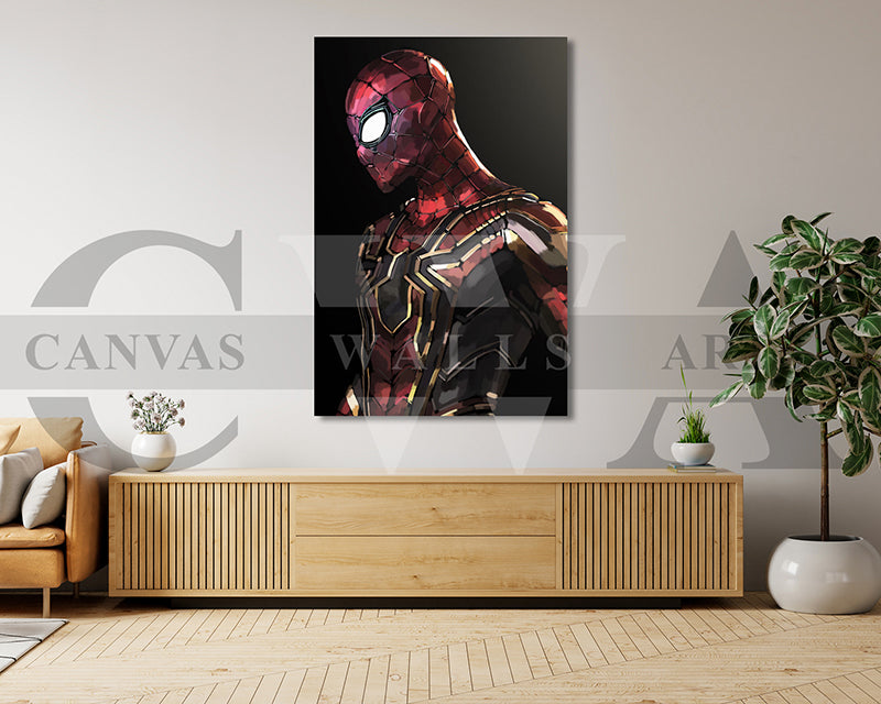 Spider Man Canvas Wall Art Abstract Movie Poster