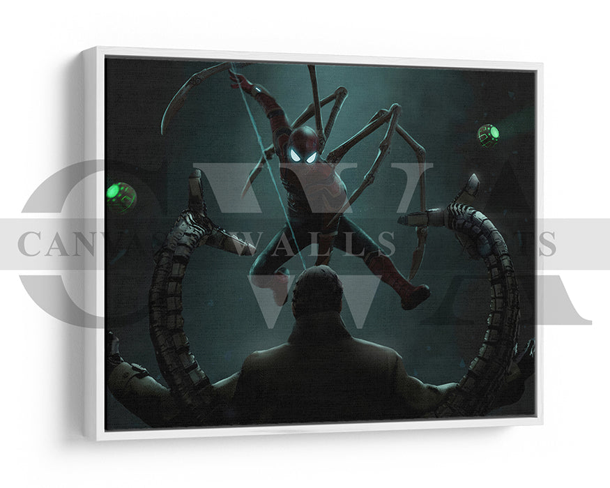 Spider-Man No Way Home Vs Dr Octopus Canvas Wall Art