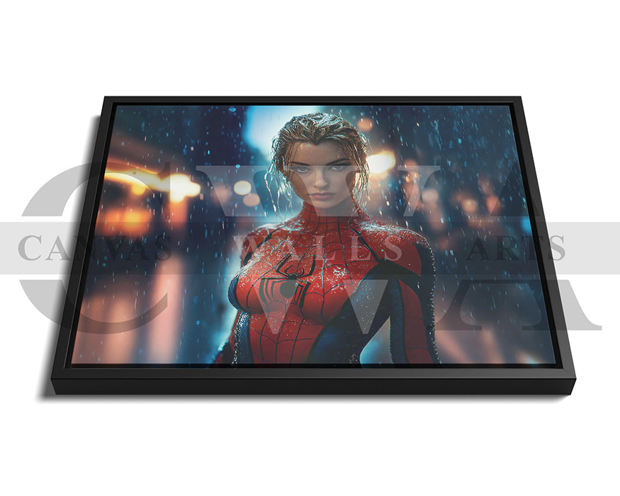 Spider Woman Crusader Canvas Wall Art