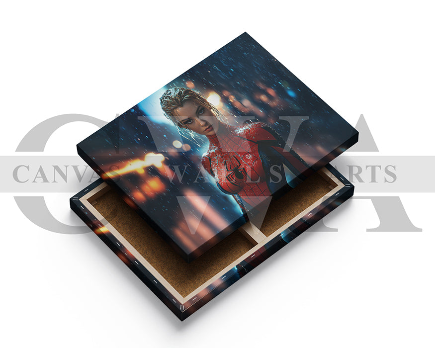 Spider Woman Crusader Canvas Wall Art