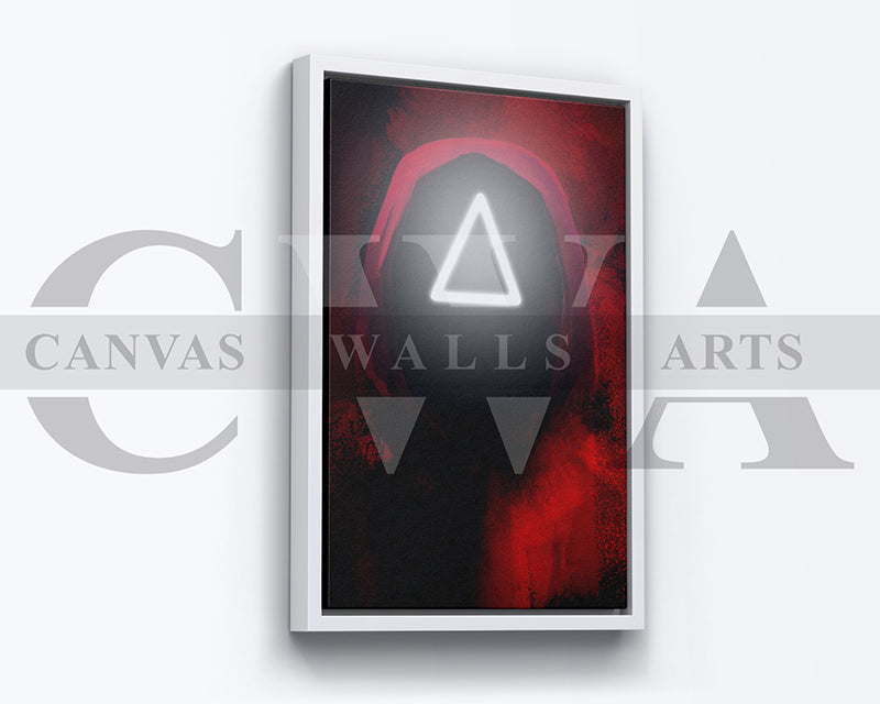 Squid Game Triangle Canvas Wall Art Movie Poster