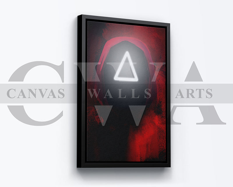 Squid Game Triangle Canvas Wall Art Movie Poster