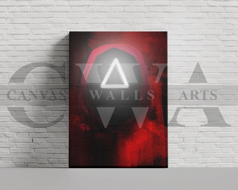 Squid Game Triangle Canvas Wall Art Movie Poster