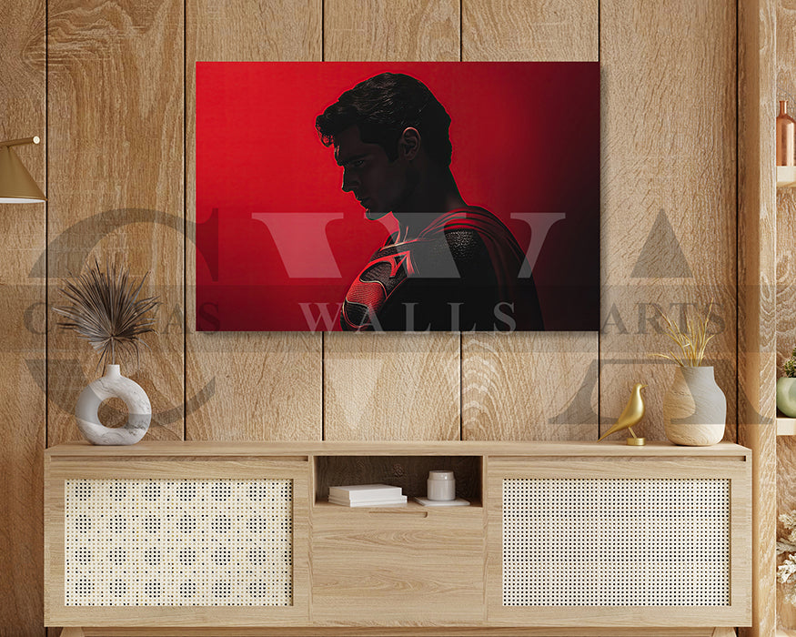 Superman On The Hunt Canvas Wall Art