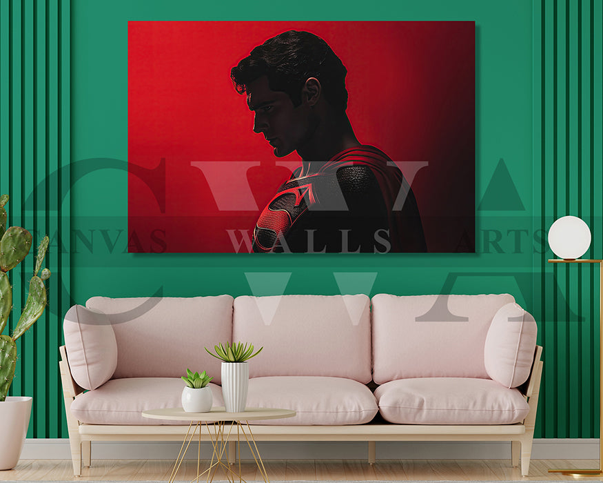 Superman On The Hunt Canvas Wall Art
