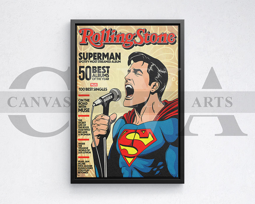 Superman Rolling Stone Canvas Wall Art