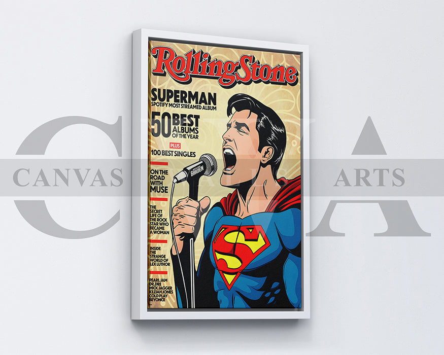 Superman Rolling Stone Canvas Wall Art