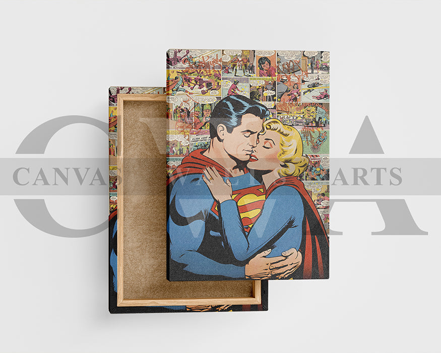 Superman and Marilyn Canvas Wall Art